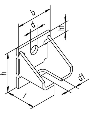 Bild Wandwinkel,f.Prof.-Nr.500/600,Stahl 604 W,B120mm,H110mm,L102mm - HELM-1