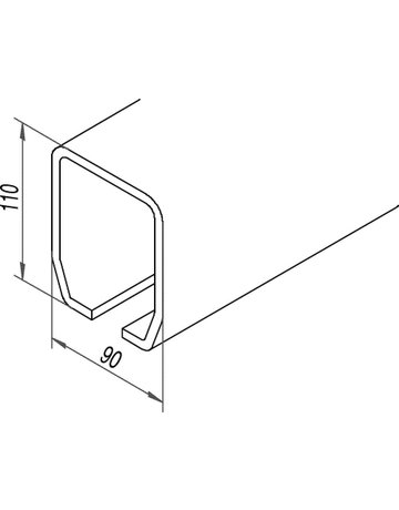Bild Schiebetor-Laufschiene,6000mm 700,Stahl galvanisch verzinkt - HELM-1