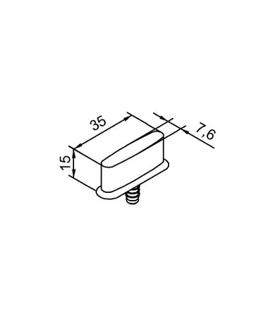 Bild OT-Führungsgleiter,B7,6mm,H15mm 84-14,Zinkdruckguss galvanisiert - HELM-1