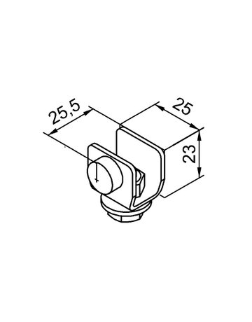 Bild Schienenstopper,für Profil-Nr.100 100 P,Stahl galvanisch verzinkt - HELM-1