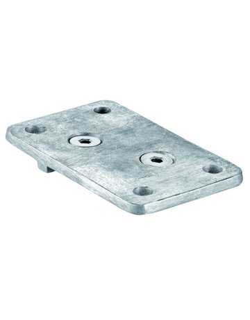 Bild Schiebetür-Deckenplatte,Aluminiumguss 150-02,zum Anschrauben,L85mm,B50mm - HELM-0
