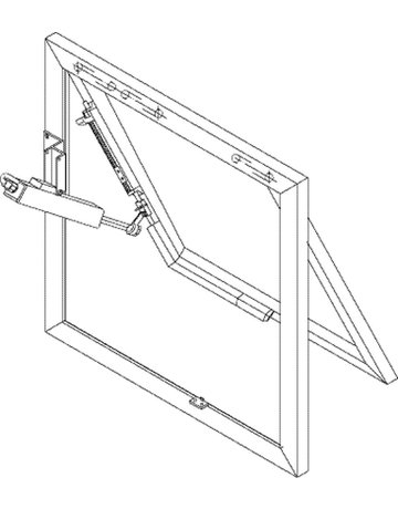 Bild RWA-Verriegelungsantrieb, 24V DC, 110 NT, verkehrsweiß lackiert - GEZE-1