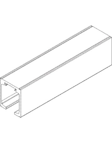 Bild Perlan 140 Laufrohr ohne Zubehör Alu eloxiert 34 x 40 x 6000 mm - GEZE-1
