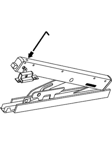Bild OL-Schere, mit Aushängesperre, OL 320, Aluminium,RAL 9016 lackiert - GEZE-4