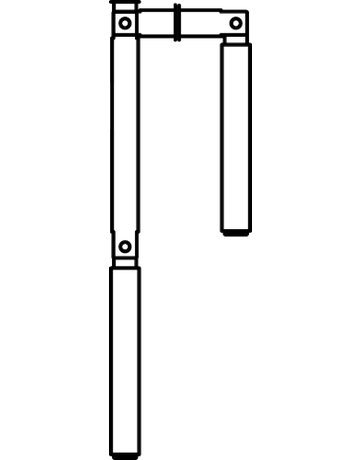 Bild OL-Kurbelstange, abnehmbar, 1400mm, Aluminium naturton eloxiert - GEZE-1