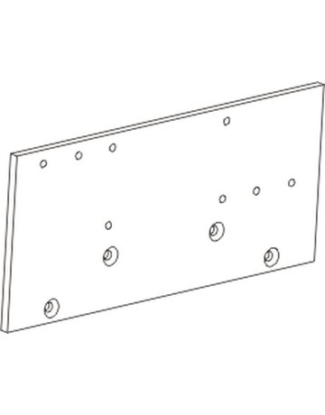 Bild Montageplatte TS 2000 NV silberfarbig eloxiert - GEZE-1