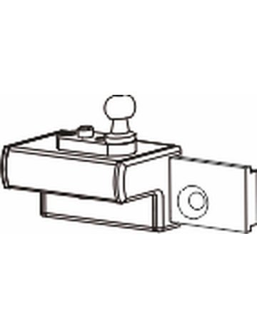 Bild OL-Flügelbock, gleitend, OL 90N / OL 95, Aluminium, silberfarbig eloxiert - GEZE-1