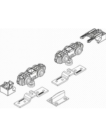Bild ZT-Doppelrollenwagen, Set, Rollan 80 NT, Kunststoff - GEZE-1
