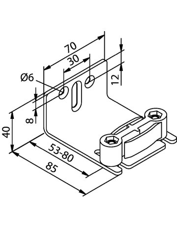 Bild OT-Führungsgleiter,B85mm,H40mm SmartGuide H 316 S,Kunststoff,bl. chrom. - HELM-1