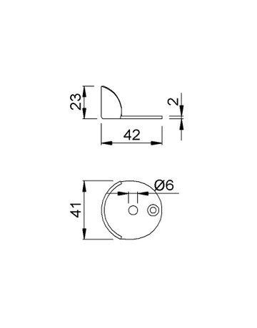Bild Pufferkappe, 2508, für Türpuffer, Ø 41mm, H 23mm, stahl einbrennlackiert - KWS-1
