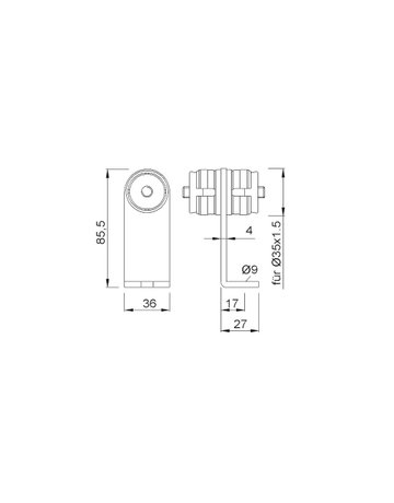 Bild KWS Stütze WS4 8375, gerade, ER-1