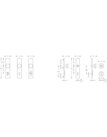 Bild Sicherheits-Wechselgarnitur 73 7376 LS eck,15mm,ES3,ZA/PZ 72/8,F1 - FSB-1