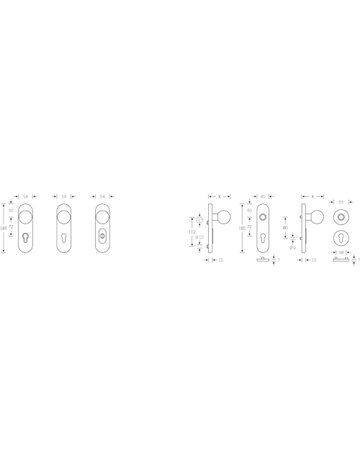 Bild Sicherheits-Wechselgarnitur 73 7377 KS oval ,15mm,ES1,ZA/PZ 72/8,ER - FSB-1