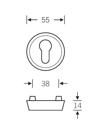 Bild Schutzrosetten-Satz 73 7391 rd,14mm/PZ,F1 eloxiert ,TS67-71 - FSB-1