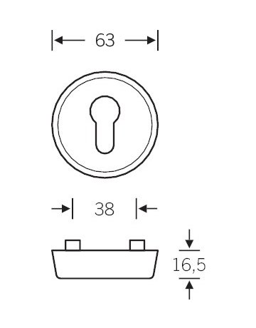 Bild Schutzrosetten-Satz 73 7395 rd,16,5mm,ES1/PZ,hellbr.,TS67-69 - FSB-1