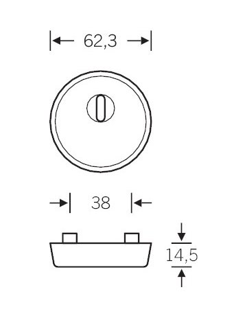 Bild Schutzrosetten-Satz 73 7395 rd,14,5mm,ES1,ZA/PZ,ER matt,TS67-69 - FSB-1