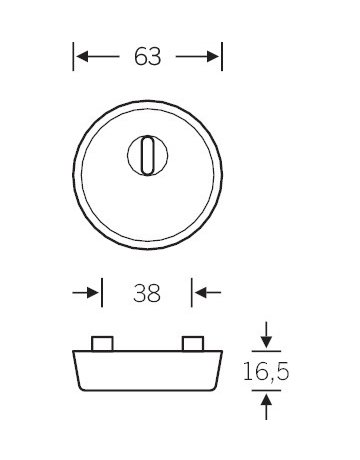 Bild Schutzrosetten-Satz 73 7395 rd,16,5mm,ES1,ZA/PZ,ER matt,TS67-69 - FSB-1