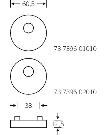 Bild Schutzrosetten-Satz 73 7396 Farbe ,rd,12,5mm,ES1,ZA/PZ,hellbr.,TS67-69 - FSB-1