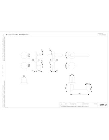 Bild Rotterdam FS-1401/42H/42HS Rosette ,BL/UG,9,F9714M,TS40-65 - HOPPE-1