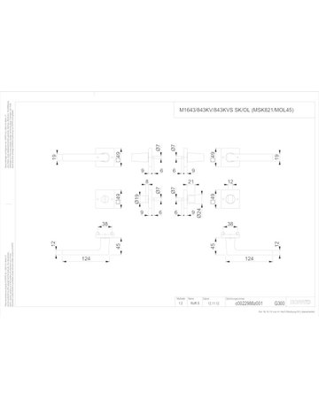 Bild HOPPE Drückergarnitur Dallas M1643/843KV/843KVS, Rosette, WC Schlitzkopf, Vierkant 8mm, Riegel-Vierkant 8mm, DIN Links-Rechts, TS 37 - 42mm, Befestigungstechnik mit Stütznocken, grau, anthrazitfarben satiniert-Resista®-1