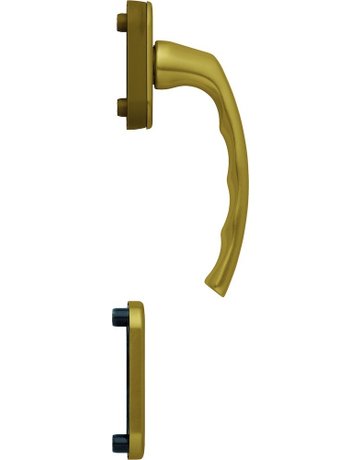 Bild Fenstertür- Halbgarnitur, Profilzylinder gelocht, Liège 0540/U26/49PNS, Nockendurchmesser 10, Aluminium bronzefarbig - HOPPE-0