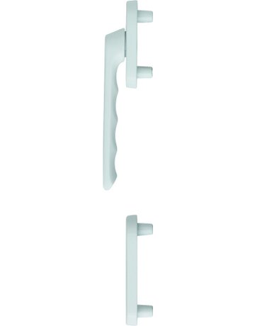 Bild Fenstertür- Halbgarnitur, Profilzylinder gelocht, Luxembourg 099KH/66N/66NS, Nockendurchmesser 10, Aluminium verkehrsweiß - HOPPE-0