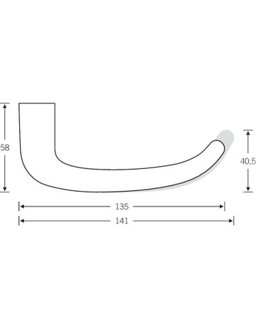 Bild Drückerlochteil ASL® 10 1023 8mm,F1 eloxiert - FSB-1