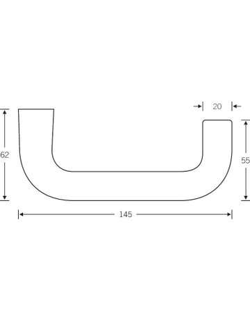 Bild Drückerlochteil ASL® 10 1070 8mm,F1 eloxiert - FSB-1