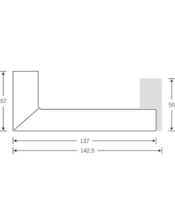 Bild Drückerlochteil ASL® 10 1076 8mm,F1 eloxiert - FSB-1