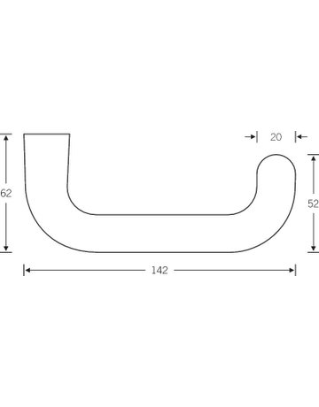 Bild Drückerlochteil ASL® 10 1146 8mm,ER fein matt - FSB-1
