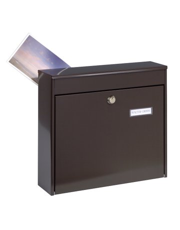 Bild Zaun-Briefkasten Potsdam 878 BR,Stahl braun verzinkt - BURG WÄCHTER-0
