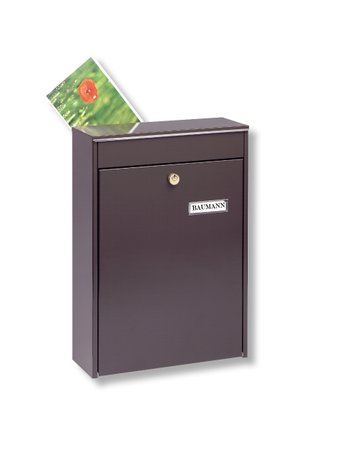 Bild Zaun-Briefkasten Leipzig 778 BR,Stahl braun verzinkt - BURG WÄCHTER-0