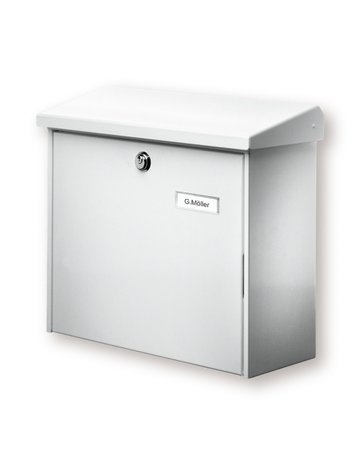 Bild Briefkasten Comfort 913 W,Stahl abschließbar,weiß verzinkt - BURG WÄCHTER-0