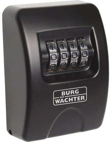 Bild Schlüsseltresor,KeySafe 10 SB mit Zahl.schloss,Zinkdruckguss sw lackiert - BURG WÄCHTER-0