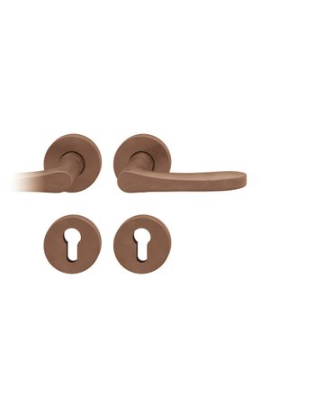 Bild FS Drückergarnitur 79 1043 Rosette rund ,PZ,9,DR,h-bronze,TS39-48 - FSB-0