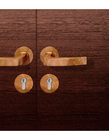 Bild Drückergarnitur 72 1163 Rosette rund ,PZ,8,DR,h-bronze,TS45-54 - FSB-0