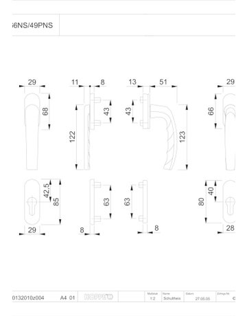 Bild Türgriffgarnitur Atlanta Ral 9016 0990KH/66N/U26,ALU, 78-83 mm - HOPPE-1