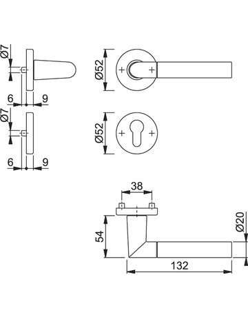 Bild Lecce 1405/42KV/42KVS Rosette ,PZ,8,F49/F9-2,TS37-42 - HOPPE-1