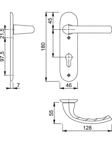 Bild Garnitur Schild1710/273KPGRT-SST F1 8 PZ-72 37-42 - HOPPE-1