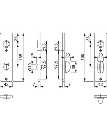 Bild Kurzschild 202K, WC, F1 - HOPPE-1