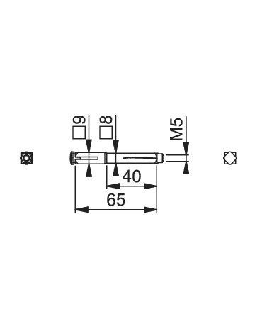 Bild HOPPE Vierkantstift efha, 8/9x65mm verzinkt-1