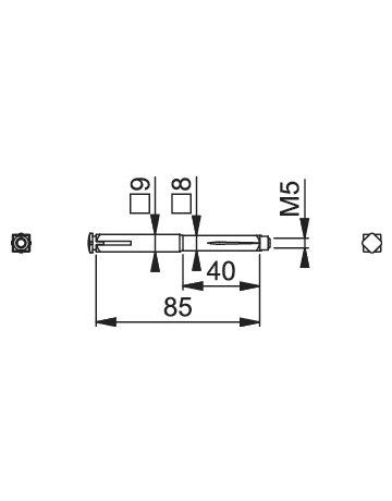 Bild HOPPE Vierkantstift efha, 8/9x85mm verzinkt-1