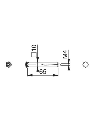 Bild HOPPE Vierkantstift efha, 10x65mm verzinkt-1