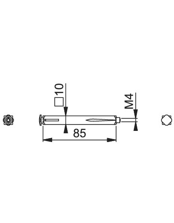 Bild HOPPE Vierkantstift efha, 10x85mm verzinkt-1