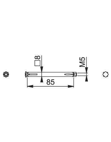 Bild HOPPE Vierkantstift efha, 8x85mm verzinkt-1