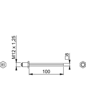 Bild Wechsel-Stifte FDW PROFIL M12X1.25,8 100 - HOPPE-1
