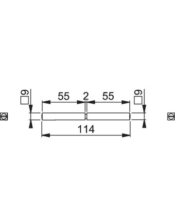 Bild FS Antipanikstift FSAP 9x114mm,LA 55/ LI 55,TS 40-62,verzinkt - HOPPE-1