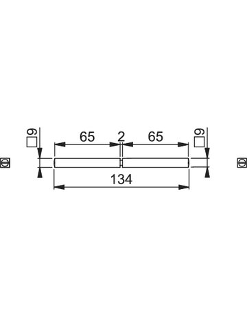 Bild FS Antipanikstift FSAP 9x134mm,LA 65/ LI 65,TS 67-85,verzinkt - HOPPE-1