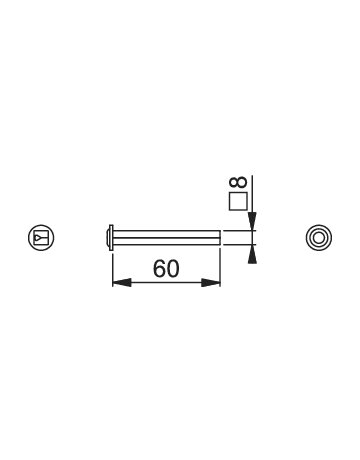Bild Profil-Wechselstift I 8x60 mm für durchsteck Montage - HOPPE-1
