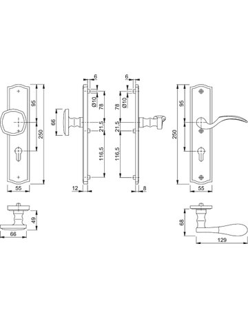 Bild Schutz-Wechsellangschildgrt.München PZ 10/92 mm M57/371A/370/112SH rechts F77-R - HOPPE-1